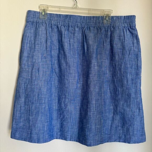 Talbots Women’s linen cotton blend a-line drawstring light weight skirt NWT PXL! - Picture 6 of 9